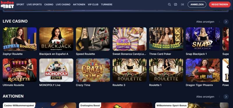 KudosBet Spielebibliothek