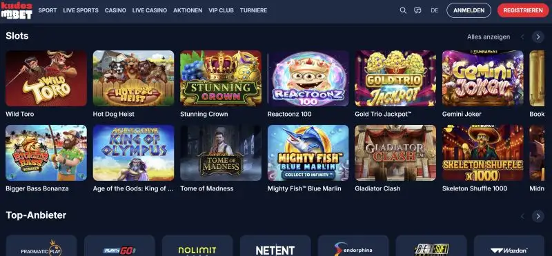 KudosBet Einzahlungen und Auszahlungen